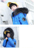Children Winter Coat Snow Wear Kids Boy Outerwear Big Fur White Duck Down Long Style Zipper Solid Color Boy Jacket